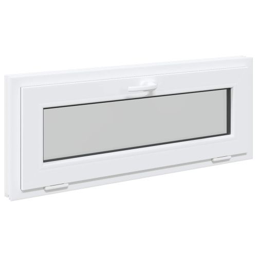 Прозорец за мазе RISOR 110 x 40 cm PVC и стъкло Бяло