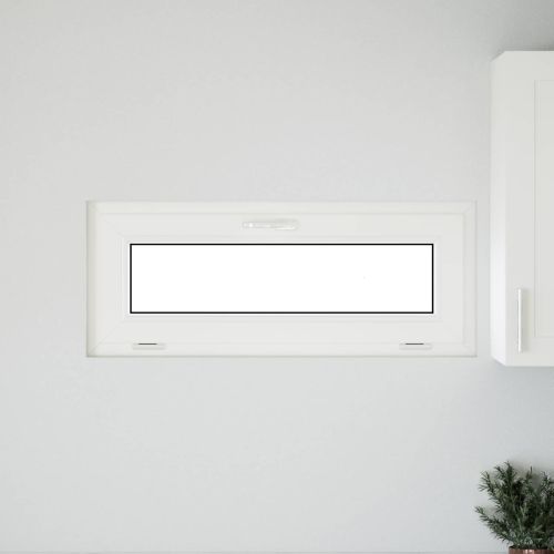Прозорец за мазе RISOR 100 x 40 cm PVC и стъкло Антрацит