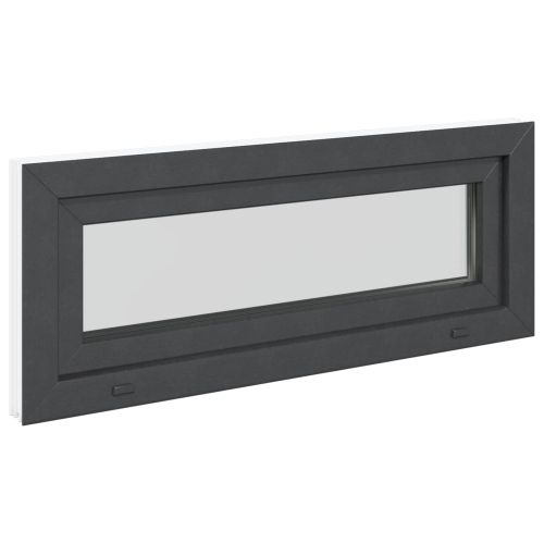 Прозорец за мазе RISOR 110 x 40 cm PVC и стъкло Антрацит