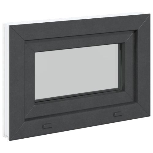 Прозорец за мазе RISOR 60 x 40 cm PVC и стъкло Антрацит