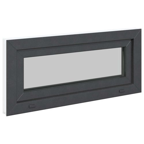 Прозорец за мазе RISOR 90 x 40 cm PVC и стъкло Антрацит