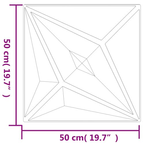 Стенни панели Звезда 48 pcs Черна звезда 50 x 50 cm XPS Пяна