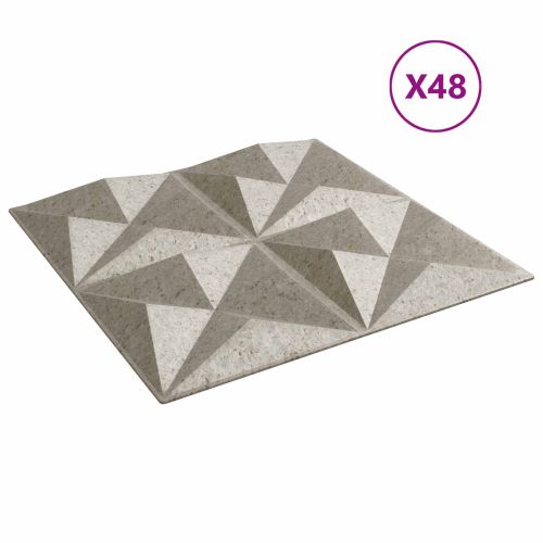 Стенни панели 48 pcs Оригами бетон 50 x 50 cm XPS Пяна