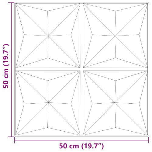 Стенни панели 48 pcs Оригами бетон 50 x 50 cm XPS Пяна