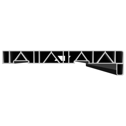 Перваз за прозорец Черен с дървесна шарка 160 x 20 x 4,5 см ПВЦ