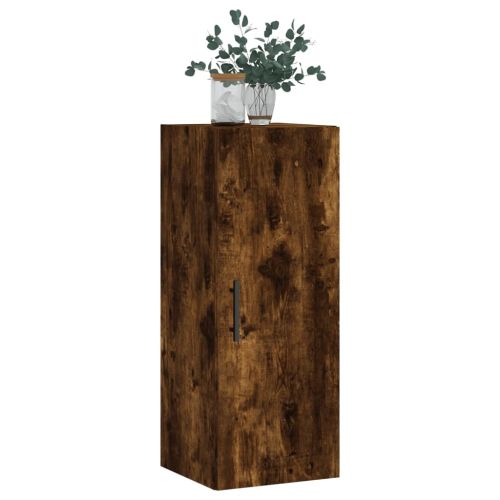 Стенен шкаф опушен дъб 34,5x34x90 см