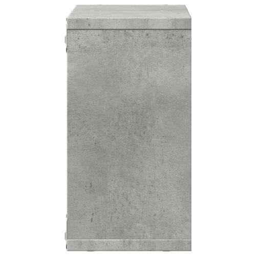 Стенен шкаф, 60x16x30 см, бетонно сив, инженерно дърво