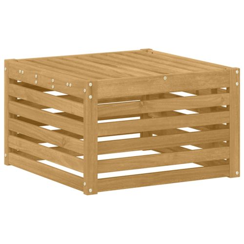 Външна табуретка Солидно акациево дърво Бяло 59 x 59 x 37 см