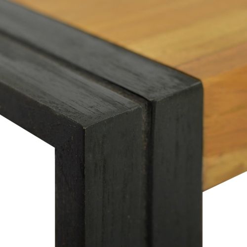 Стенен шкаф за баня, 110x45x35 см, тиково дърво масив