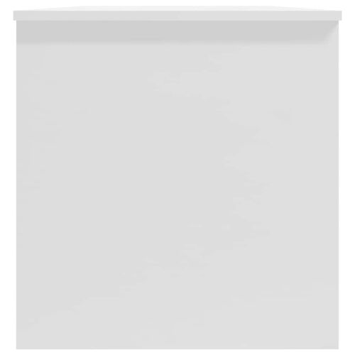Кафе маса, бял гланц, 102x50x52,5 см, инженерно дърво