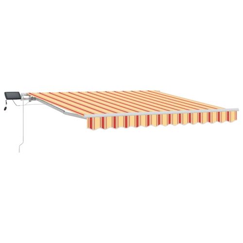 Сгъваем навес Жълт и оранжев 300 x 250 cm Текстил и стомана