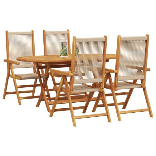 Комплект за хранене в градината 5 pcs Бежово