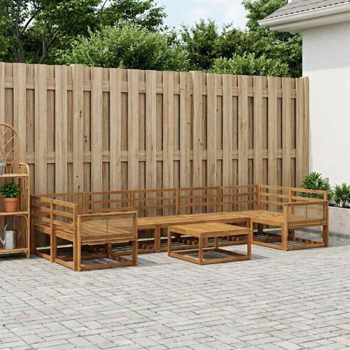 Комплект дивани за открито 8 pcs Натурално