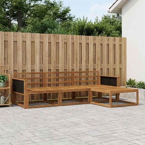 Комплект дивани за открито 4 pcs Натурално