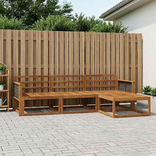 Комплект дивани за открито 4 pcs Натурално
