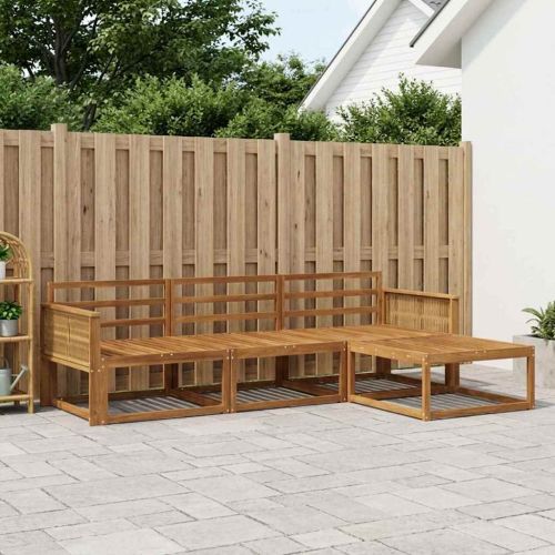 Комплект дивани за открито 4 pcs Натурално