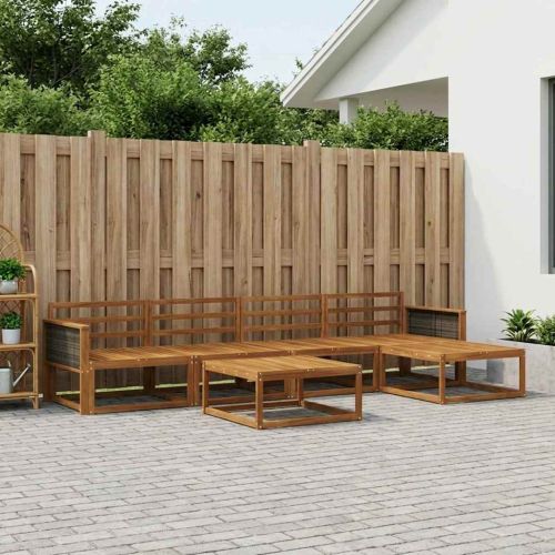 Комплект дивани за открито 6 pcs Натурално