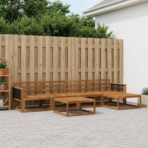 Комплект дивани за открито 6 pcs Натурално