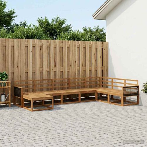 Комплект дивани за открито 8 pcs Натурално