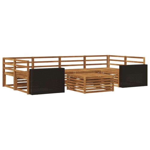 Комплект дивани за открито 7 pcs Натурално