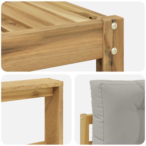 Комплект дивани за открито 6 pcs Бяло и светлосиво
