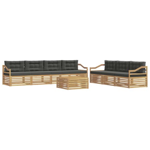 Комплект дивани за открито 8 pcs Бяло и антрацит