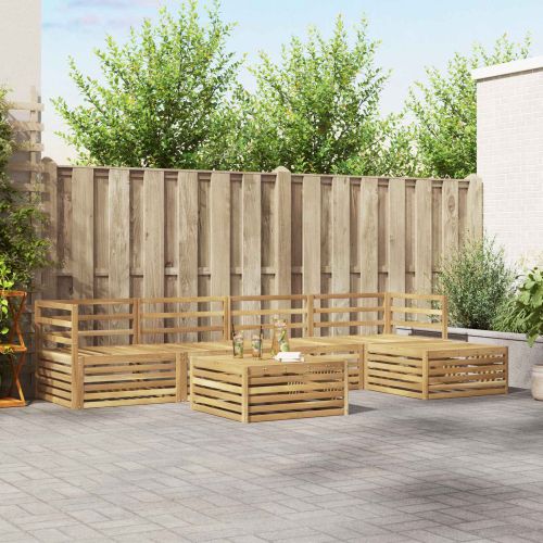 Комплект дивани за открито 6 pcs Бяло 79 x 79 x 37 см