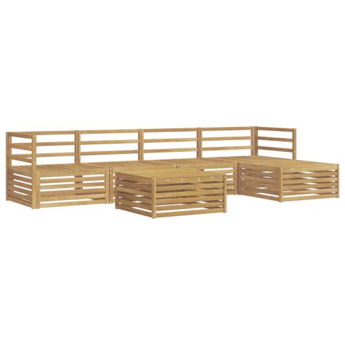 Комплект дивани за открито 6 pcs Бяло 79 x 79 x 37 см