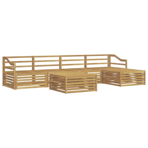 Комплект дивани за открито 6 pcs Бяло 79 x 79 x 37 см
