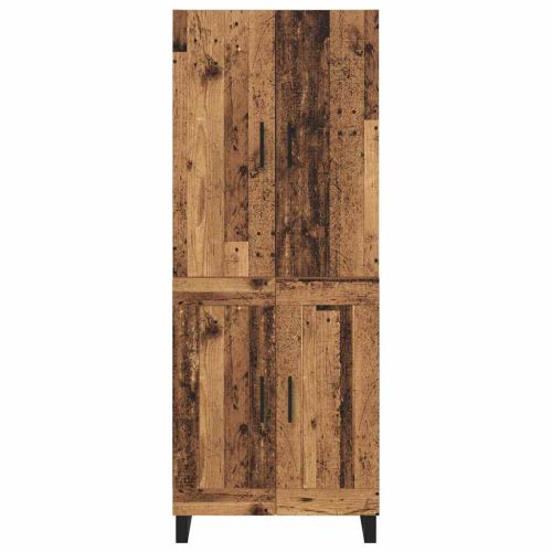 Висок шкаф 2 pcs Старо дърво 69,5 x 34 x 180 см