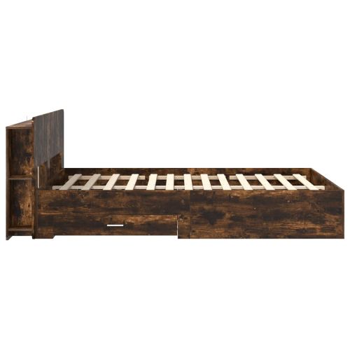 Леглово рамо с хранилище с таблото Опушен дъб 150 x 200 cm