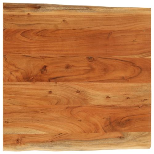 Плот за маса, 80x80x3,8 см, квадратен, акация масив, жив ръб