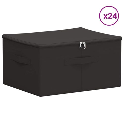 Кутия за съхранение 24 pcs Антрацит 43 x 34 x 23 см
