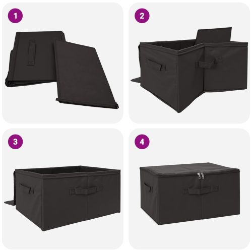 Кутия за съхранение 24 pcs Антрацит 43 x 34 x 23 см