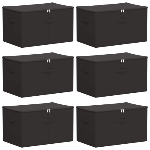Кутия за съхранение 6 pcs Антрацит 60 х 43 х 35 см