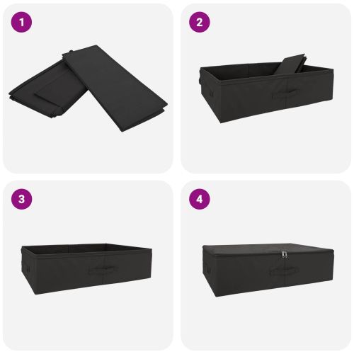 Кутия за съхранение 6 pcs Антрацит 70 x 40 x 18 см