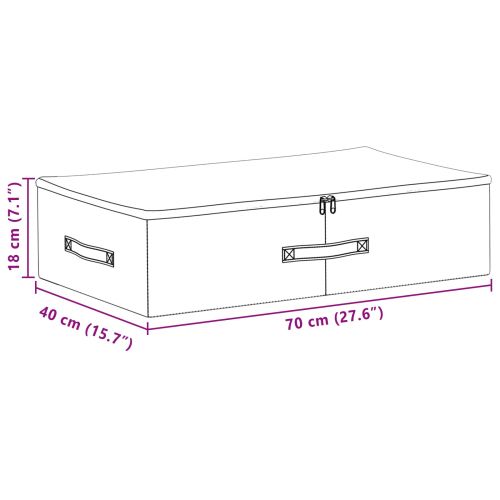 Кутия за съхранение 24 pcs Антрацит 70 x 40 x 18 см