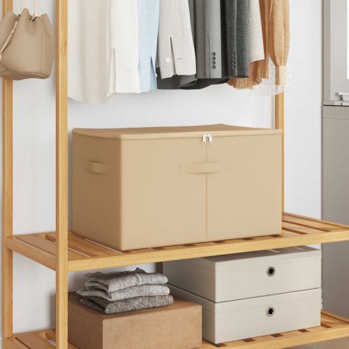 Кутия за съхранение 2 pcs Кремаво 55 х 35 х 32 см