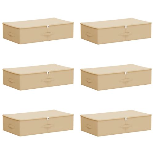Кутия за съхранение 6 pcs Кремаво 70 x 40 x 18 см