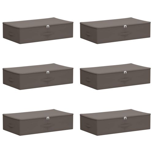 Кутия за съхранение 6 pcs Сиво 70 x 40 x 18 см Нетъкан текстил