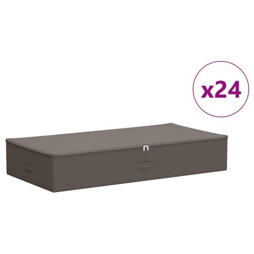 Кутия за съхранение 24 pcs Сиво 100 x 50 x 18 см