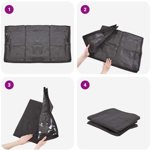 Кутия за съхранение с прозрачна горна част 2 pcs Антрацит