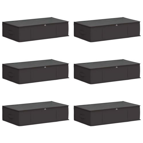 Кутия за съхранение с прозрачна горна част 6 pcs Антрацит