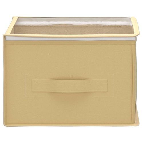 Кутия за съхранение с прозрачна горна част 2 pcs Кремаво