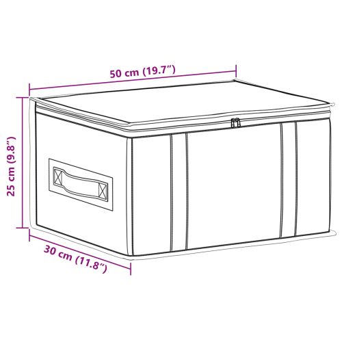 Кутия за съхранение с прозрачна горна част 2 pcs Кремаво