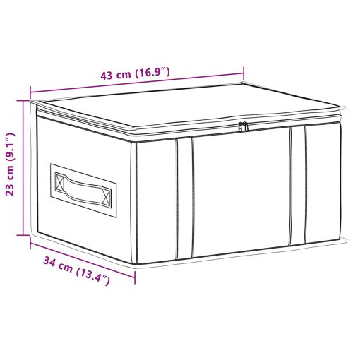 Кутия за съхранение с прозрачна горна част 2 pcs Сиво