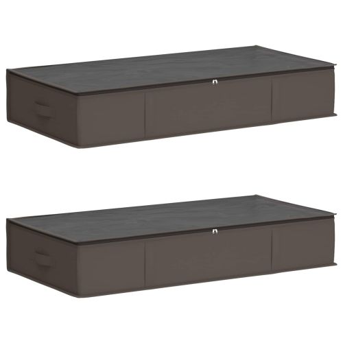 Кутия за съхранение с прозрачна горна част 2 pcs Сиво
