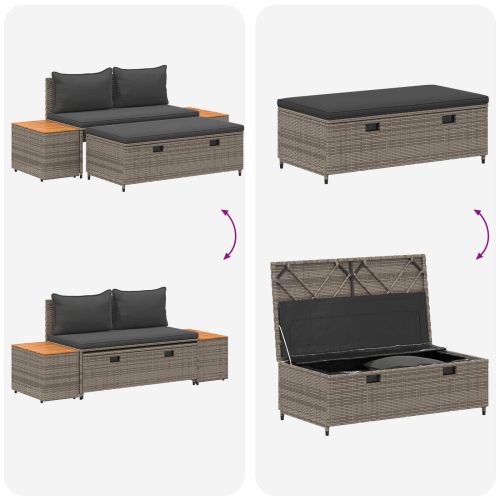 Комплект дивани за открито 4 -Seater 4 pcs 55 x 30 x 39 см