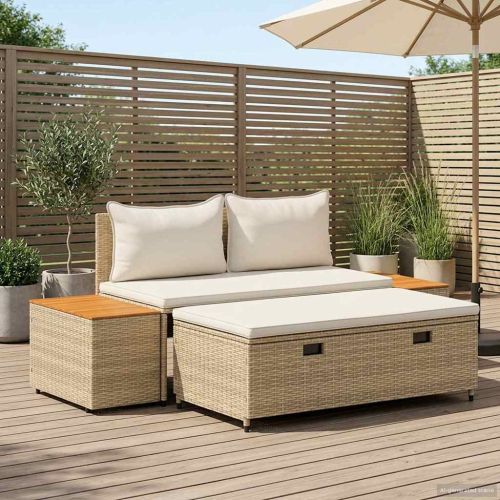 Комплект дивани за открито 4 -Seater 4 pcs 55 x 30 x 39 см