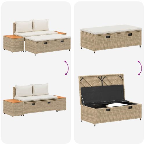 Комплект дивани за открито 4 -Seater 4 pcs 55 x 30 x 39 см